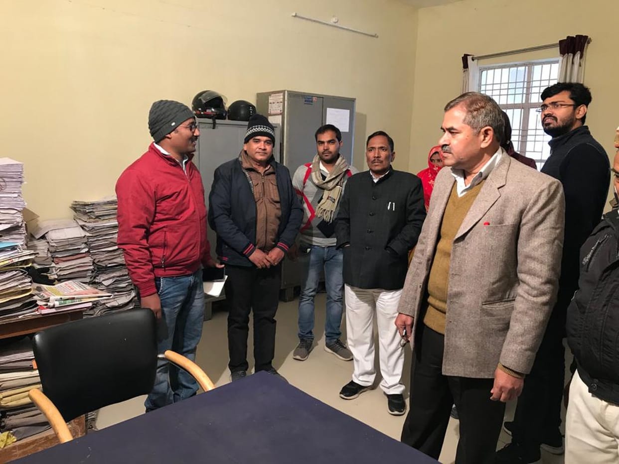 adm unhappy to see garbage in tehsil