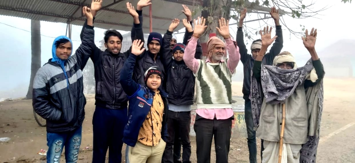 Villagers demonstrated on non-burning of fire