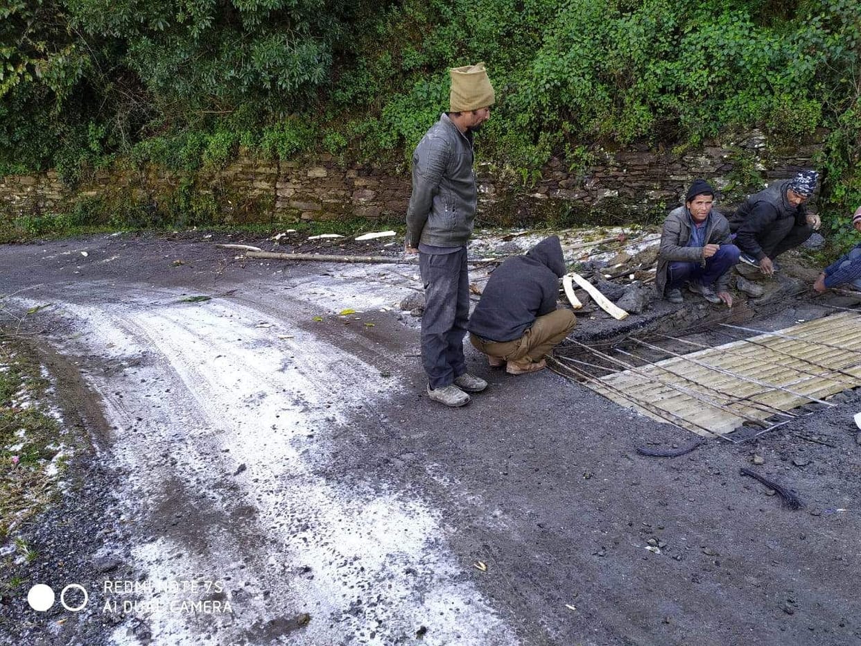 work started on road