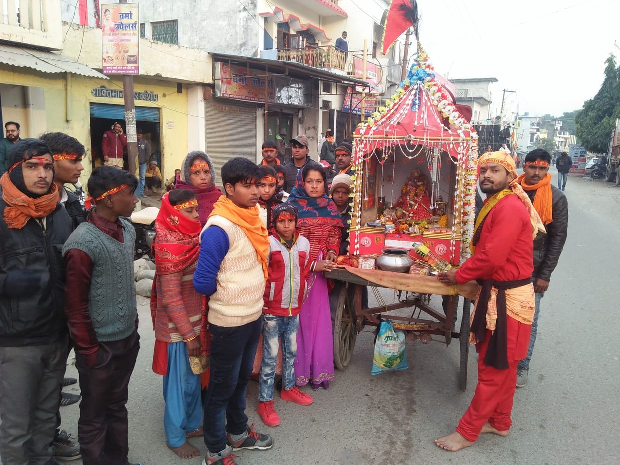 Devotees are going to Maa Poornagiri dham