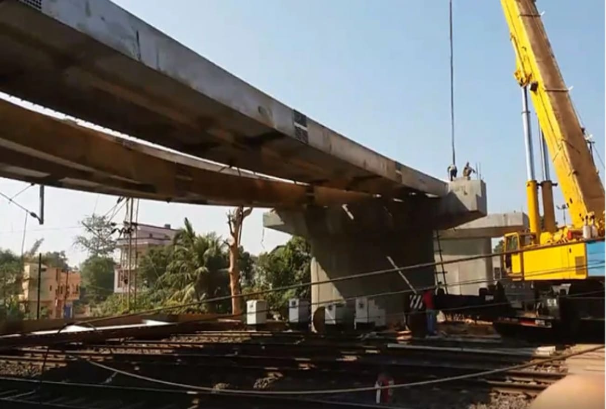 under construction Overbridge falls on railway line in Odisha, train service disrupted
