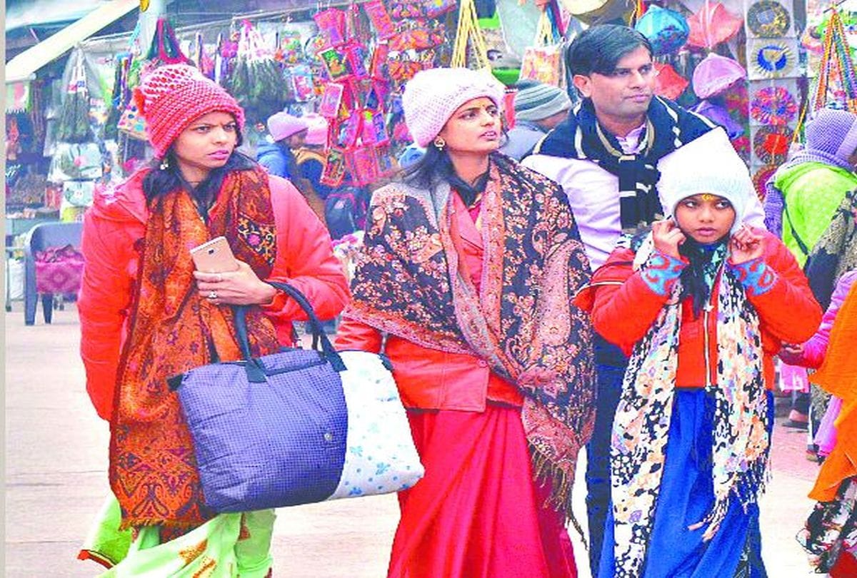 agra temperature drops to five degrees  below normal