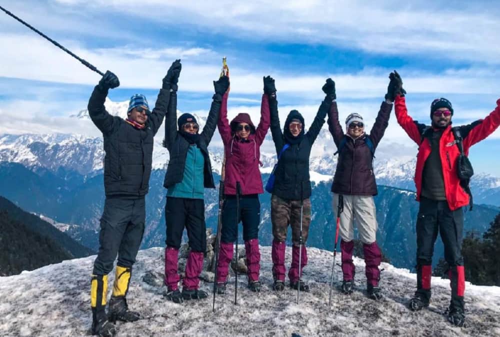 New year 2020 And 31st december celebration Tourist Crowd in Snow Covered Auli