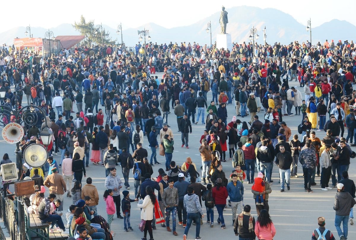 New year 2020 celebration by tourists in shimla in himachal pradesh