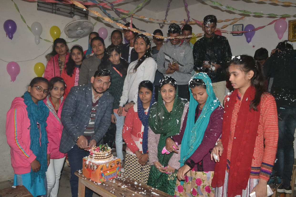 People enjoying new year in santkabirnagar