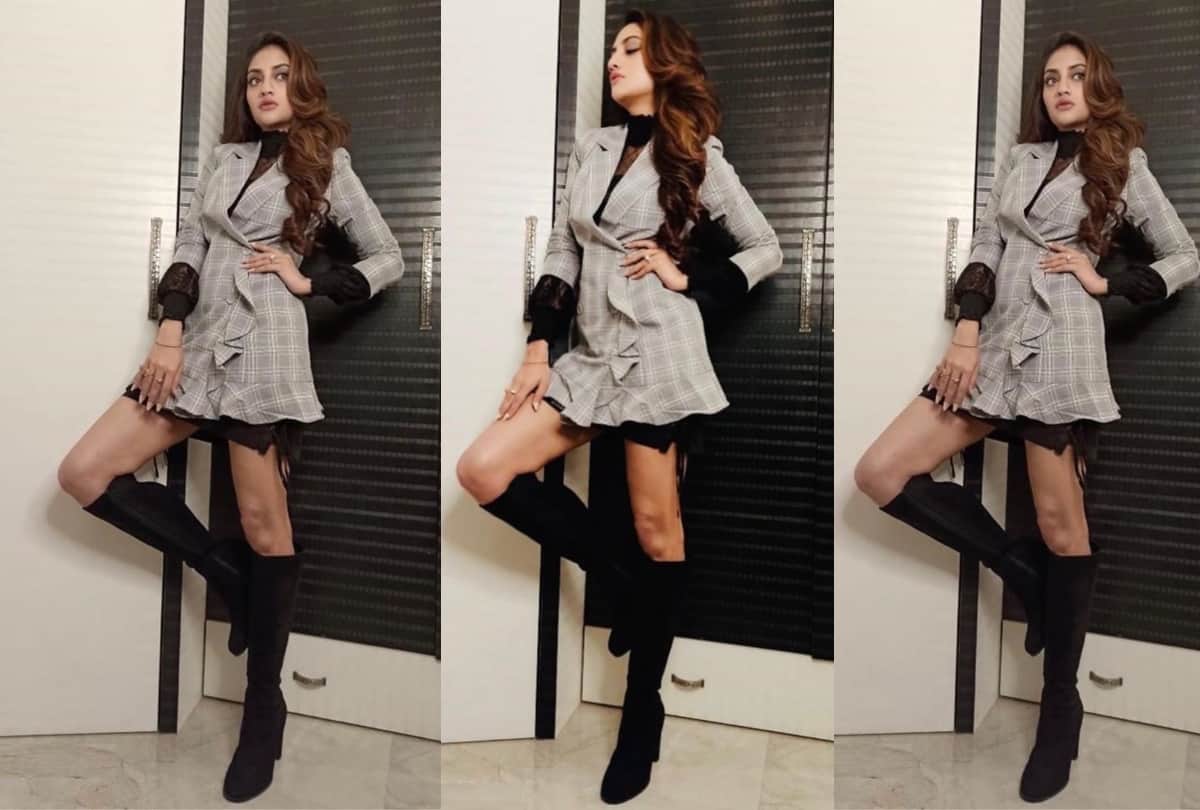 nusrat jahan looks stunning in black outfit
