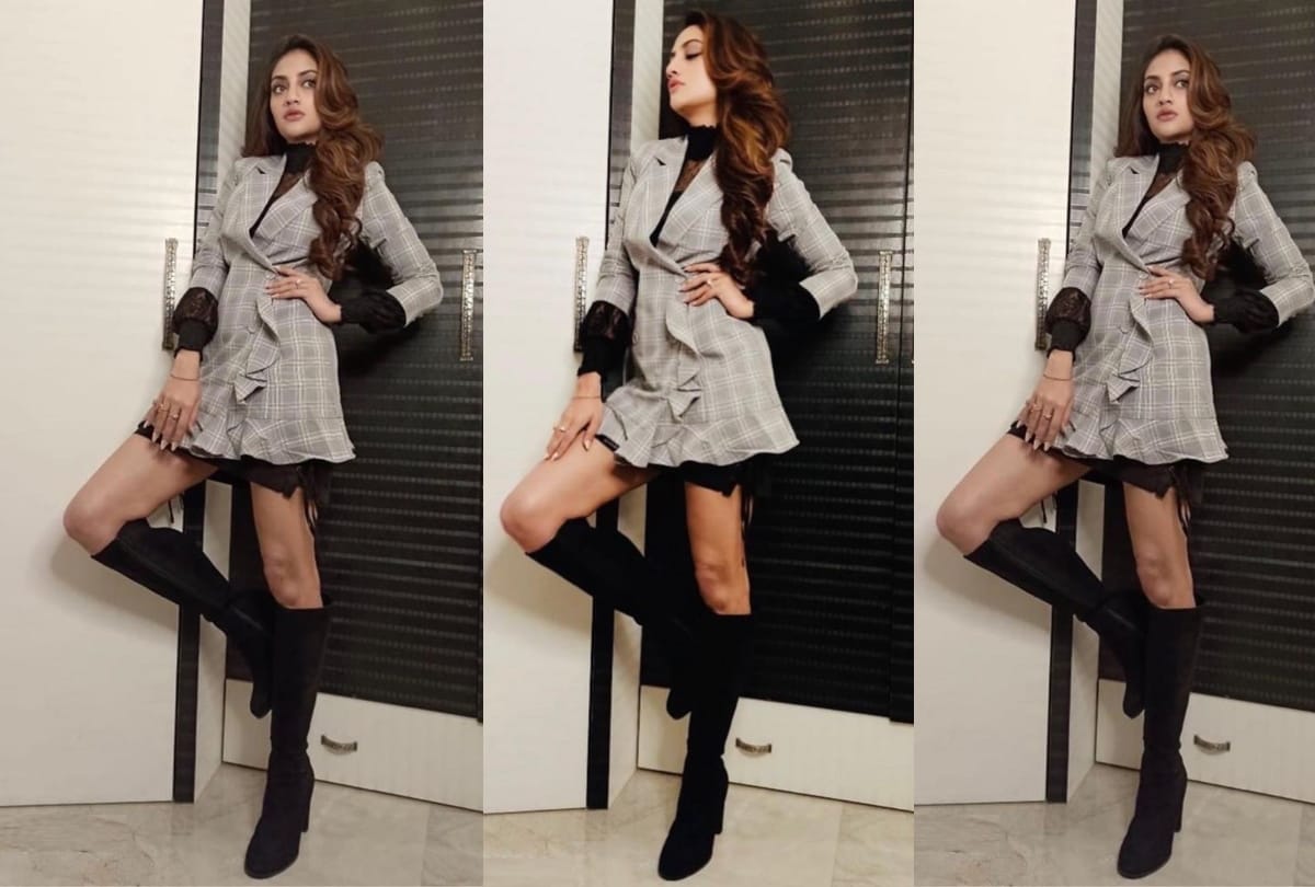 nusrat jahan looks stunning in black outfit