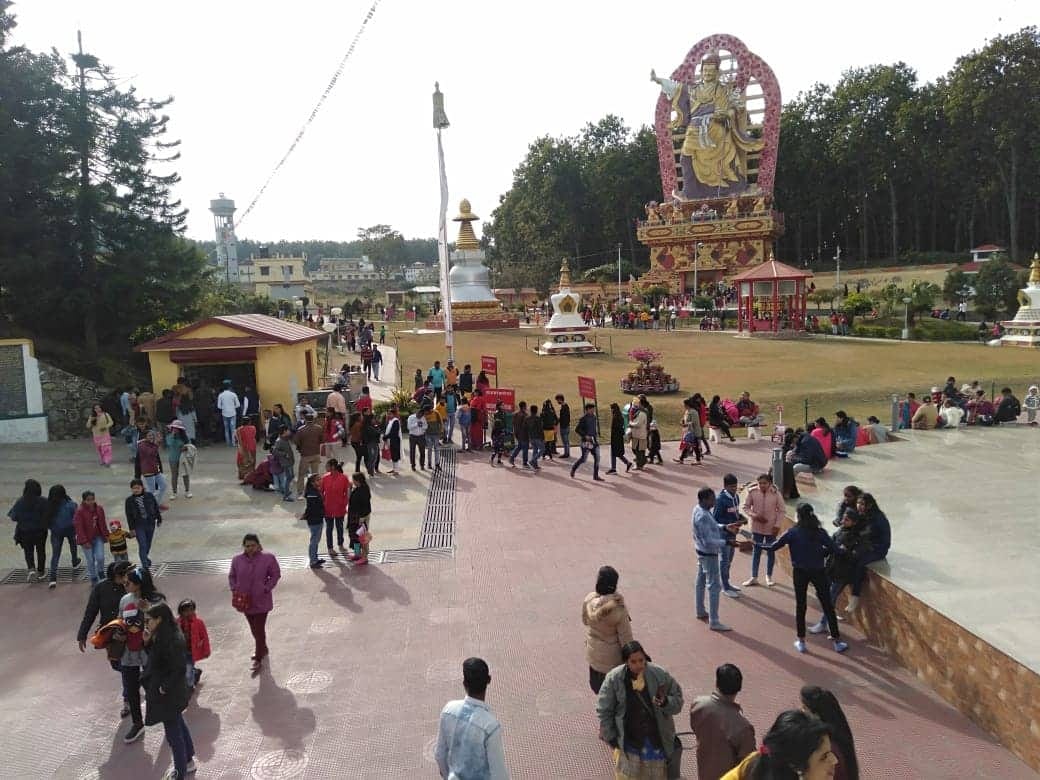 happy new year 2020: first day people visit in temple and tourist place
