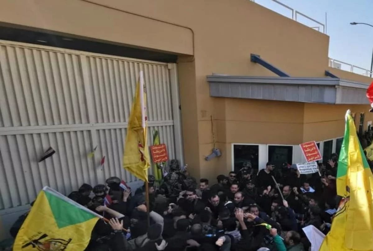 Iraq started to protest against air strikes by usa