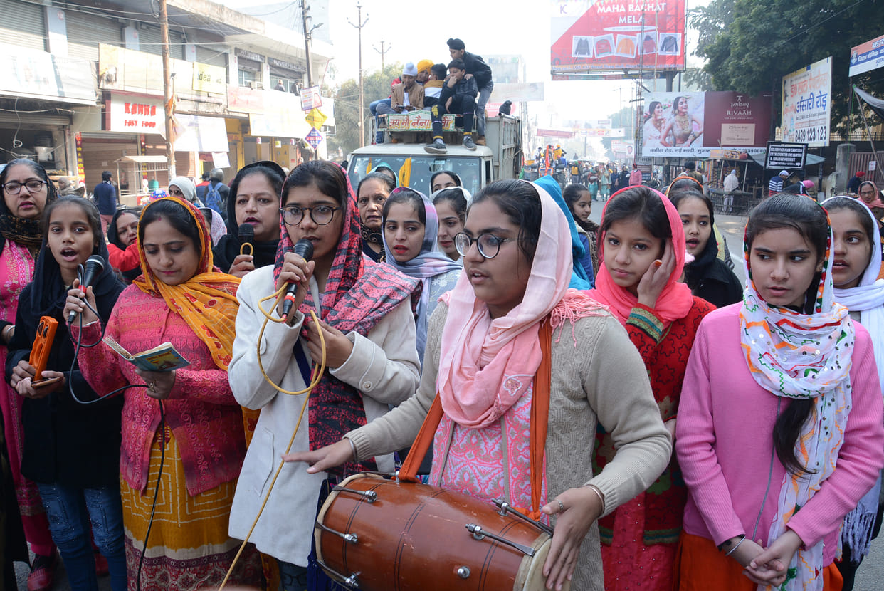 Nagar Kirtan on the light festival of Guru Gobind Singh