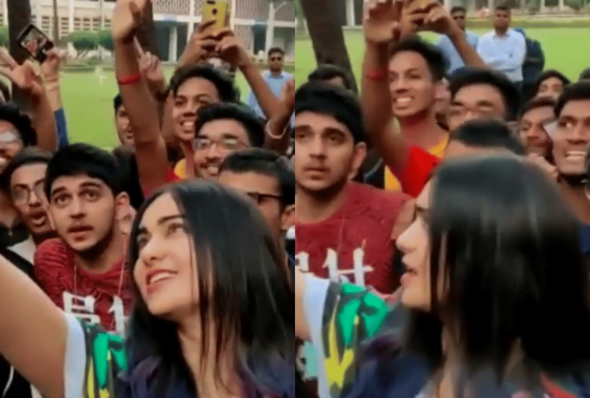 Adah Sharma meet her fans in iit bombay when she did not get entry