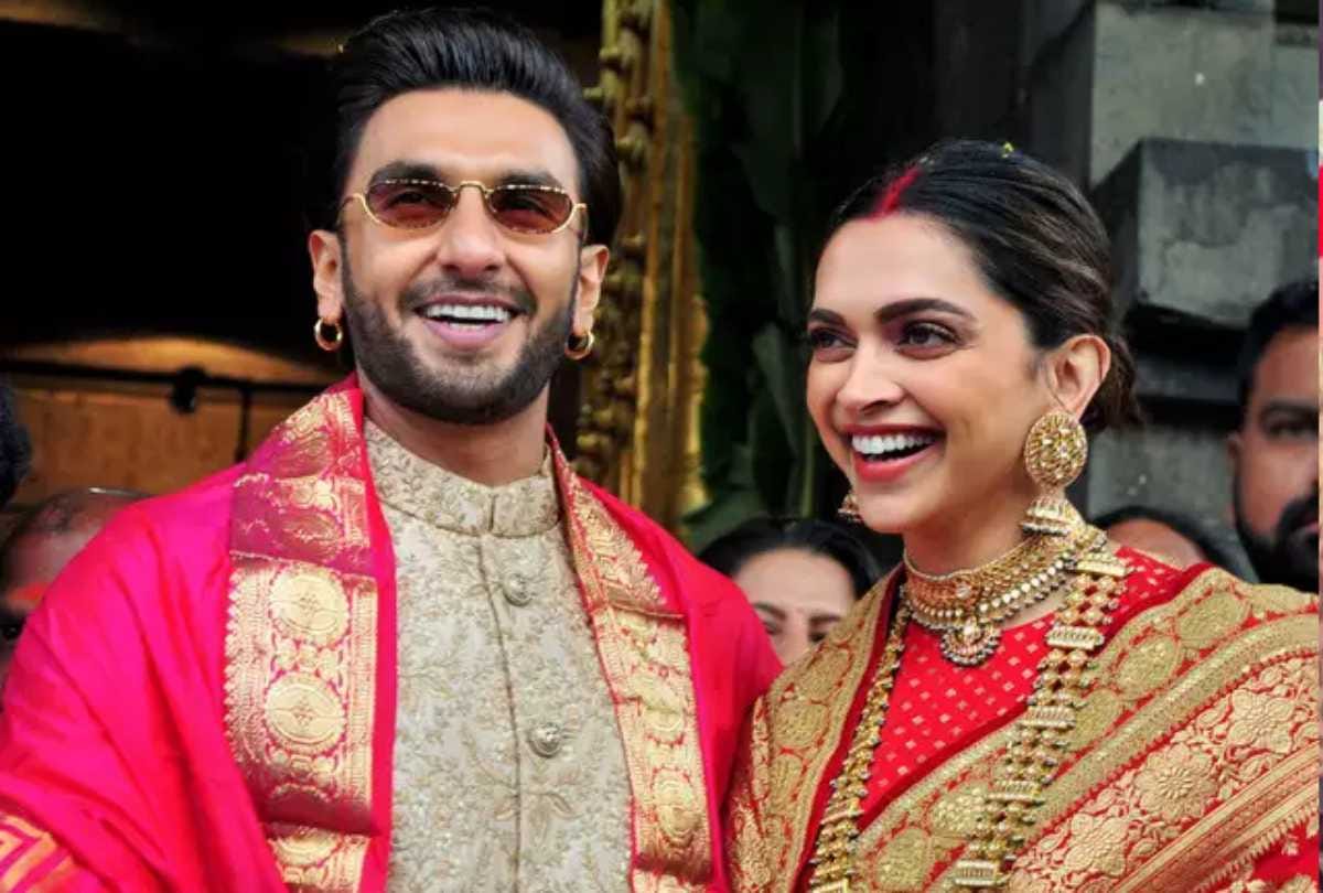 When ranveer singh pants were torn while dancing, deepika padukone stitched in a public event