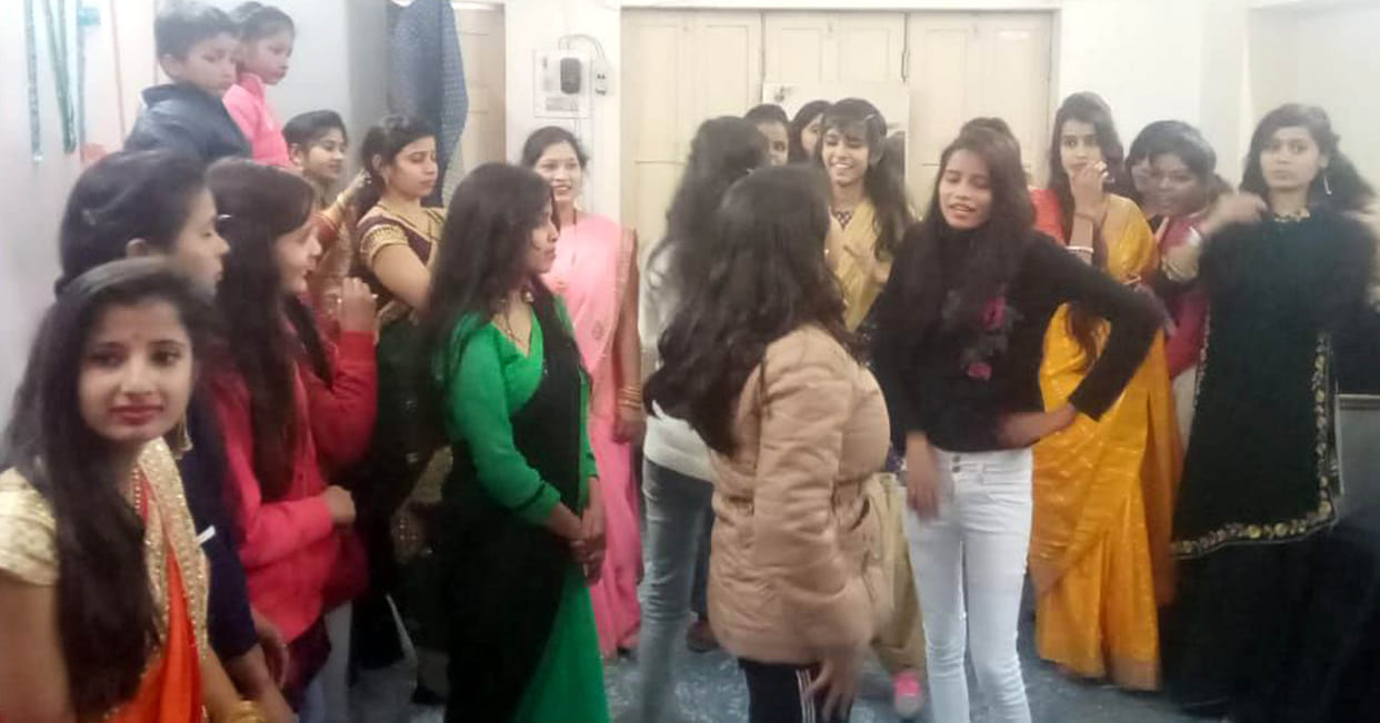 Young people welcomed the new year by having fun