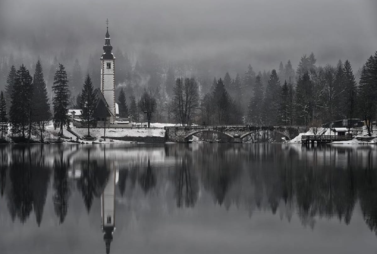 Slovenia Lake Bohinj at the end of the world