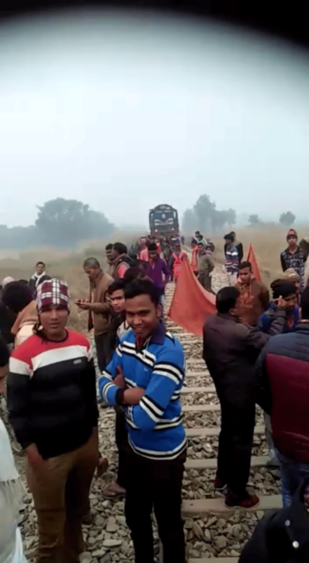 Railway track cut unknown persone leave his demand with letter in mau