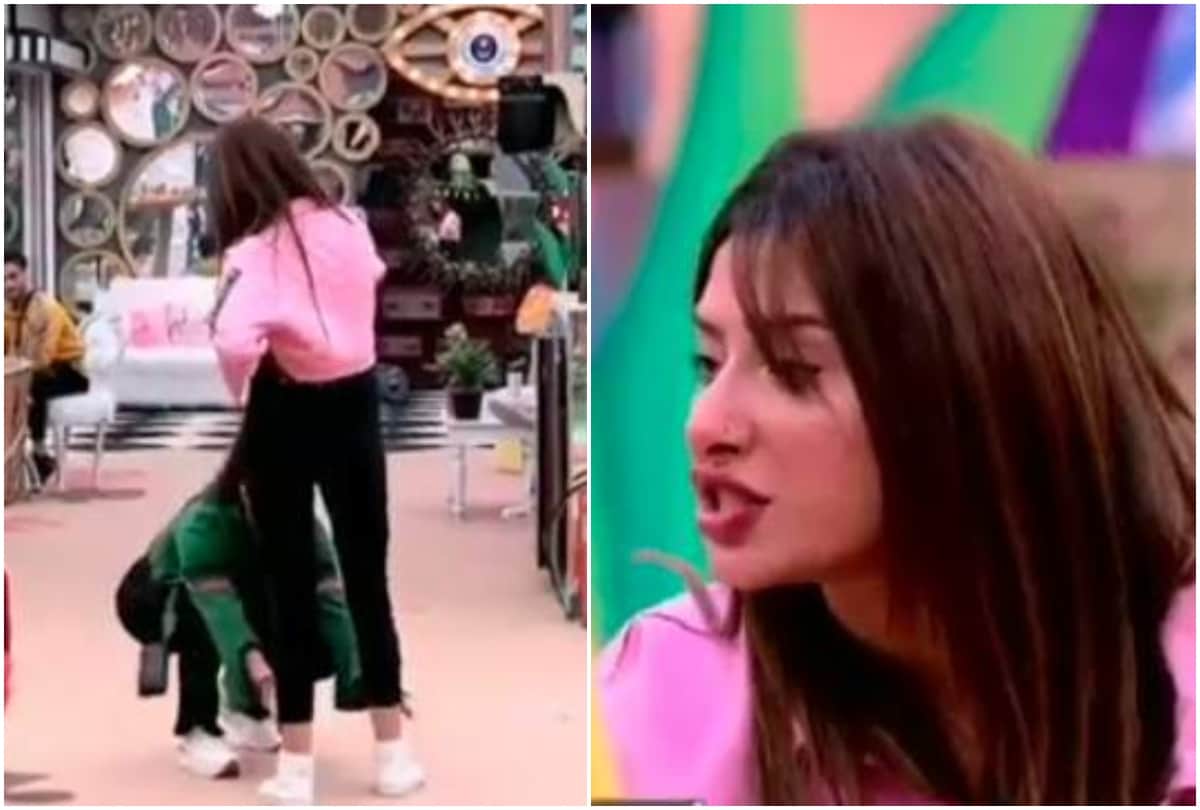 Bigg Boss 13 Rashami Desai fell on Mahira Sharma feet says please forgive me