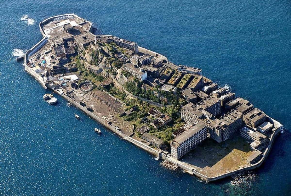 Abandoned Island of Japan Hashima Island also known as Gunkanjima or Battleship Island