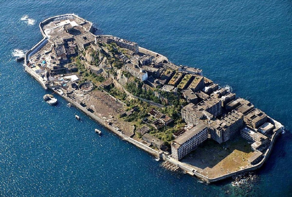 Abandoned Island of Japan Hashima Island also known as Gunkanjima or Battleship Island