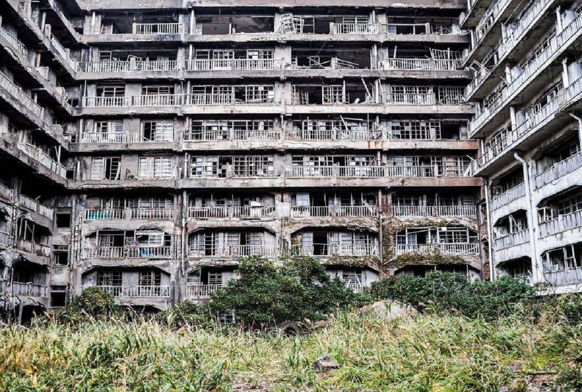 Abandoned Island of Japan Hashima Island also known as Gunkanjima or Battleship Island