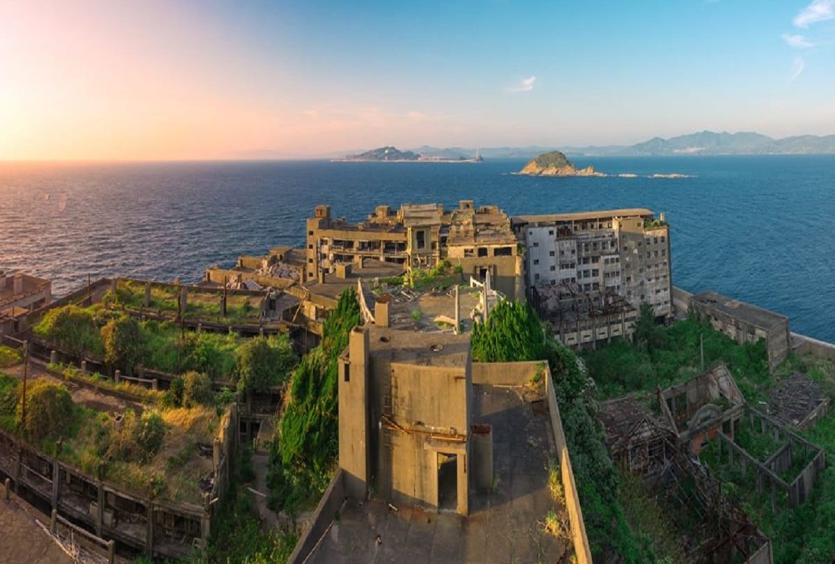 Abandoned Island of Japan Hashima Island also known as Gunkanjima or Battleship Island