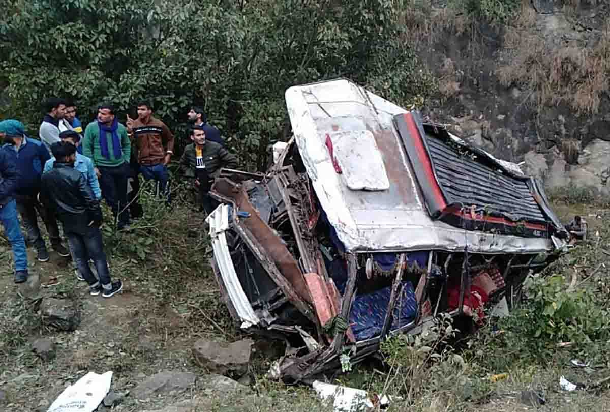 Jammu Kashmir road accident after bus rolled down in Lamberi Rajouri district