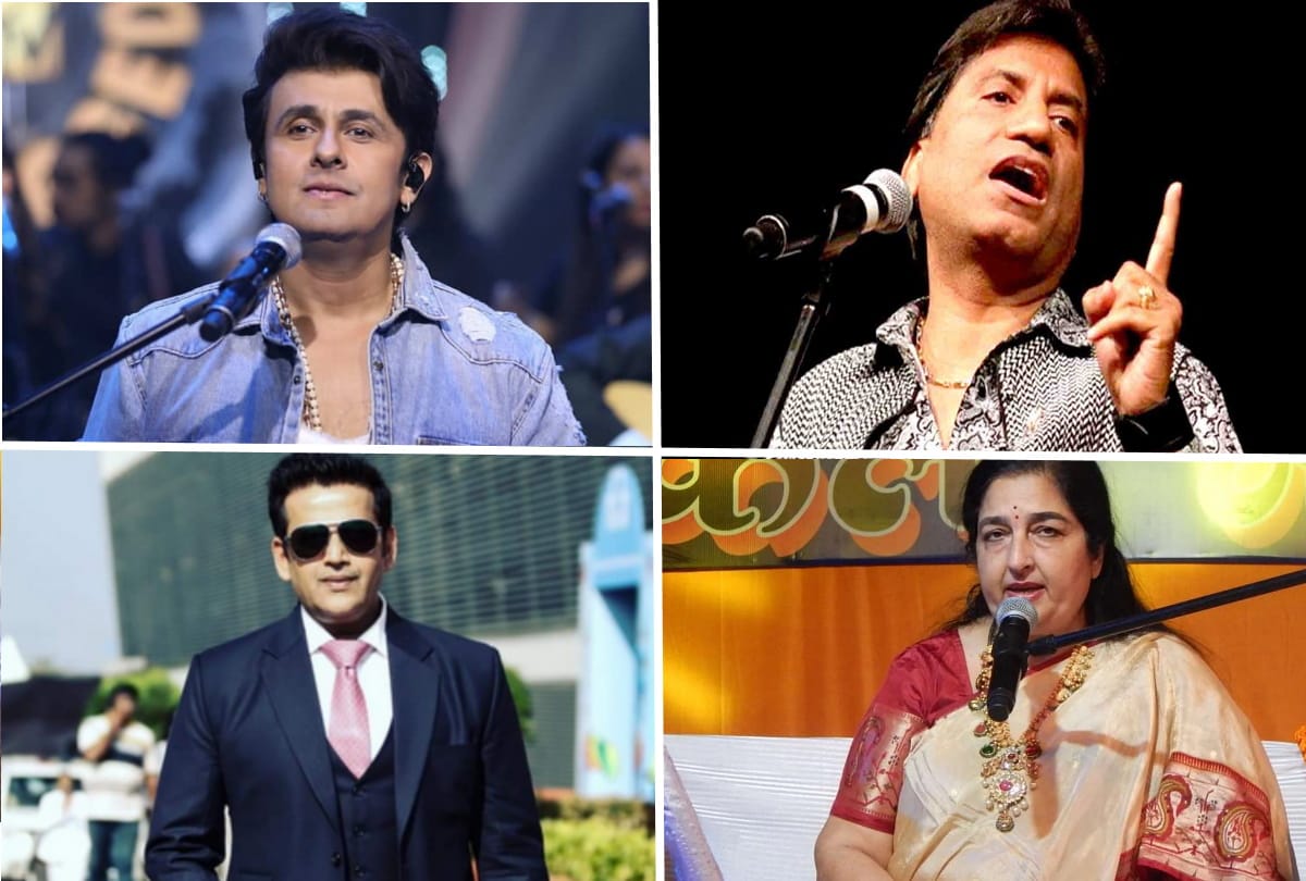 singer sonu nigam, alka yagnik, anuradha paudwal, bharat sharma, raju shrivastava visit gorakhpur