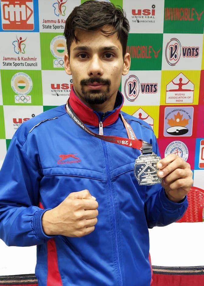 Abhishek wins silver medal in Wushu Championship