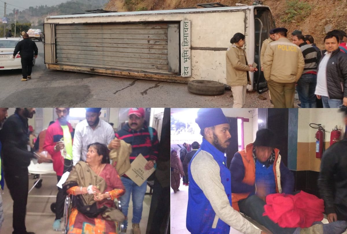 HRTC Bus accident due to break failure near nahan in sirmaur in himachal pradesh
