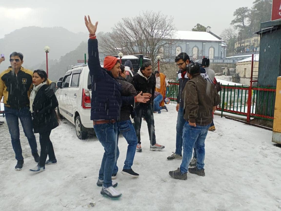 year 2020 first snowfall in mussoorie