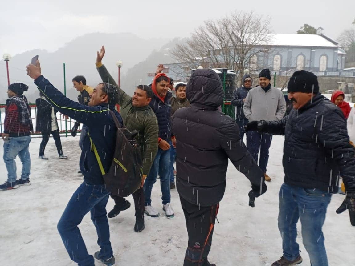 year 2020 first snowfall in mussoorie