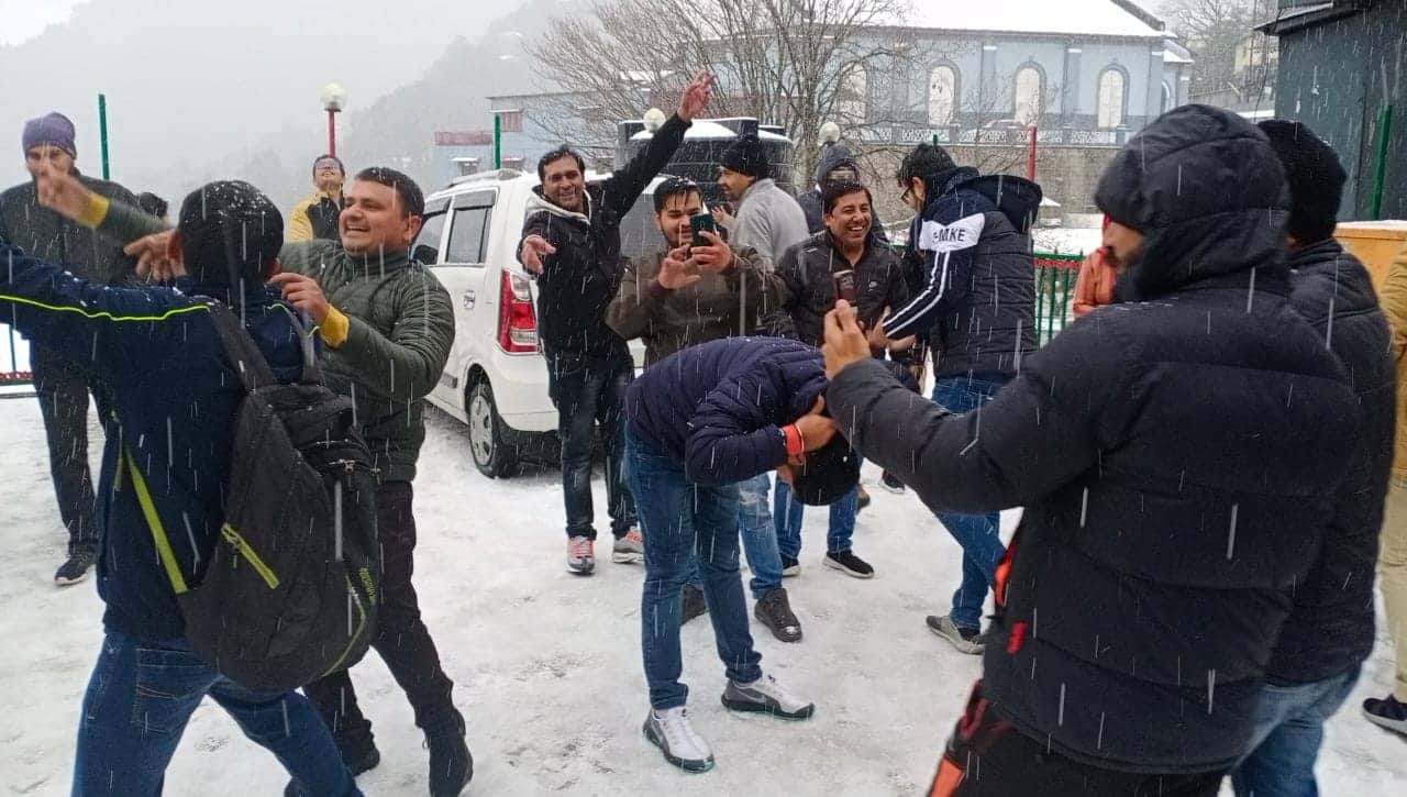 year 2020 first snowfall in mussoorie