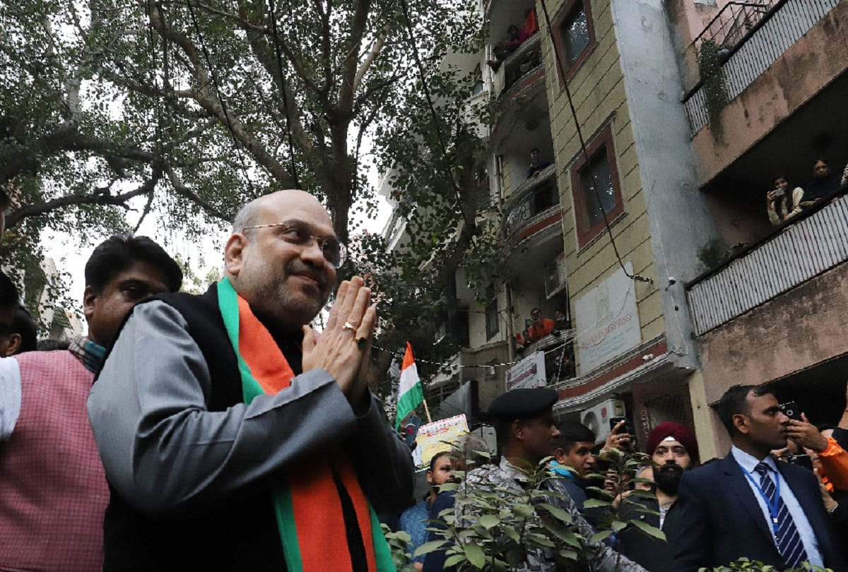 Amit Shah started door-to-door public relations campaign from Lajpat Nagar