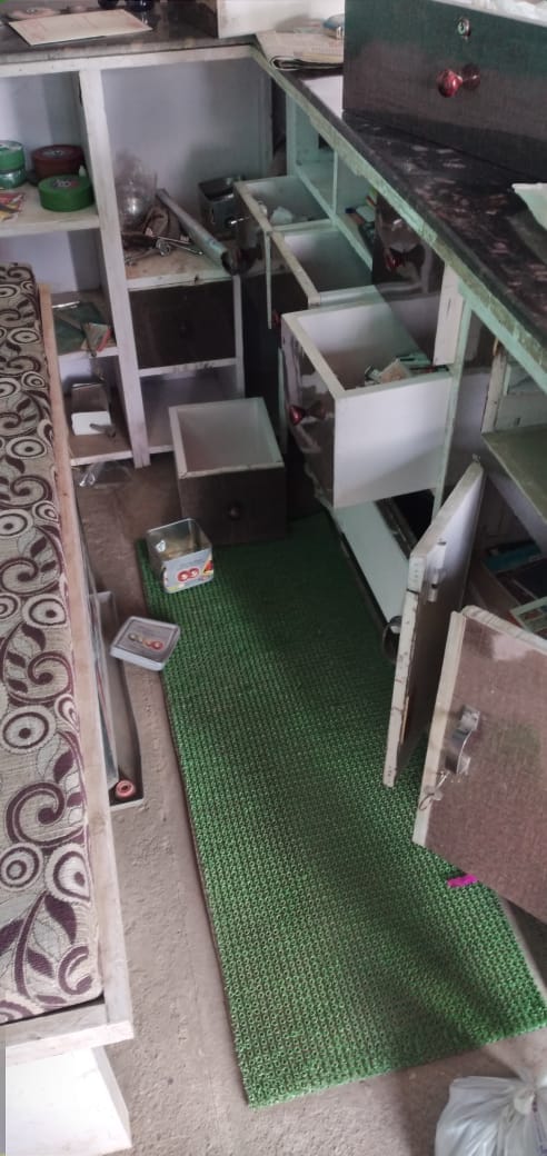 Shutters of four shops uprooted in one night