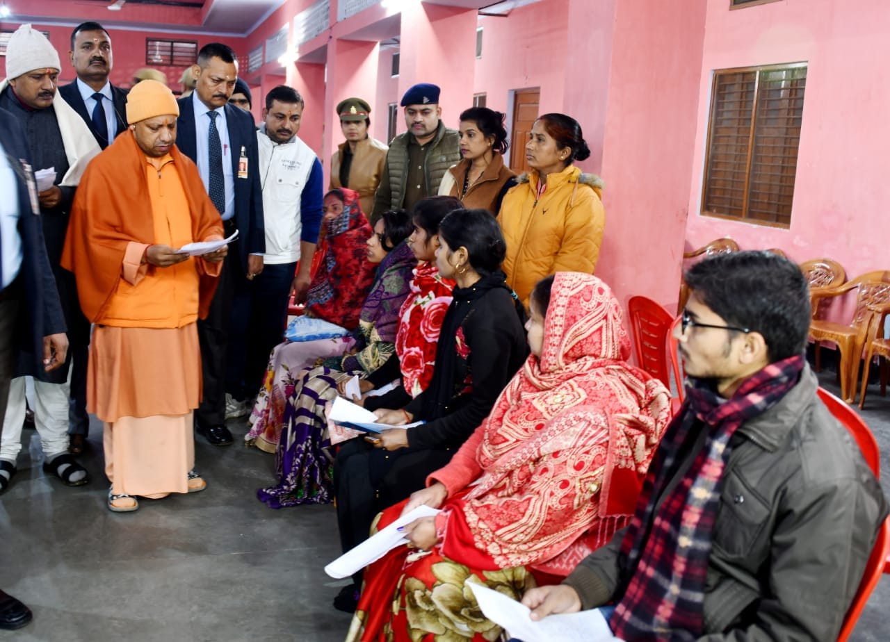 chief minister yogi adityanath janta darbaar gorakhnath mandir live pictures