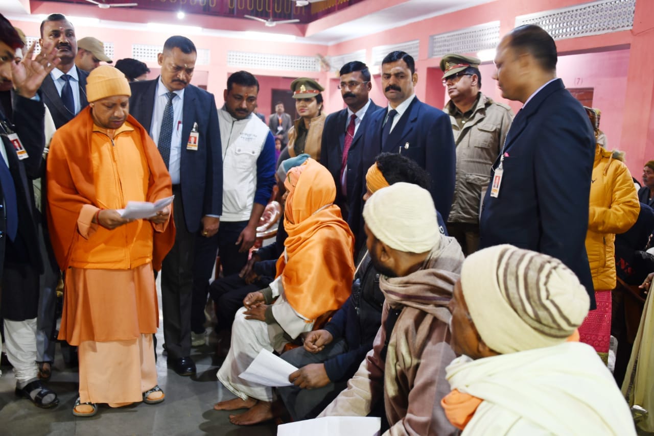 chief minister yogi adityanath janta darbaar gorakhnath mandir live pictures