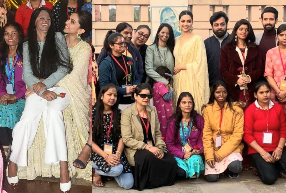 Deepika Padukone celebrate her birthday with acid survivors.