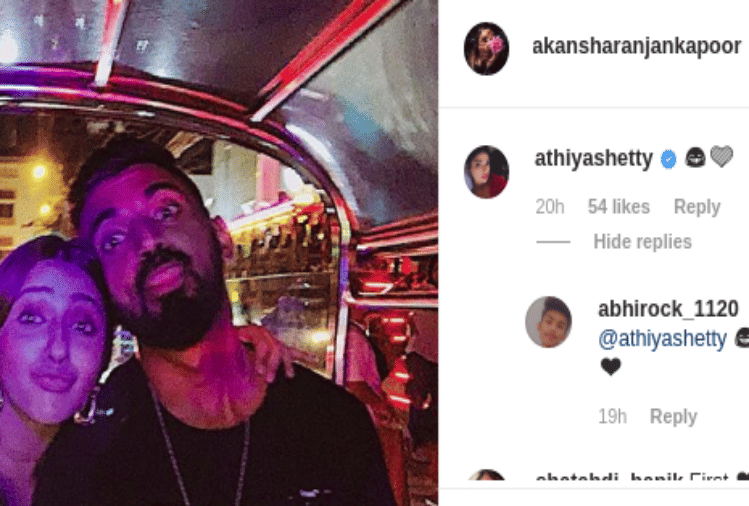 athiya shetty comment on kl rahul picture during thailand vacation