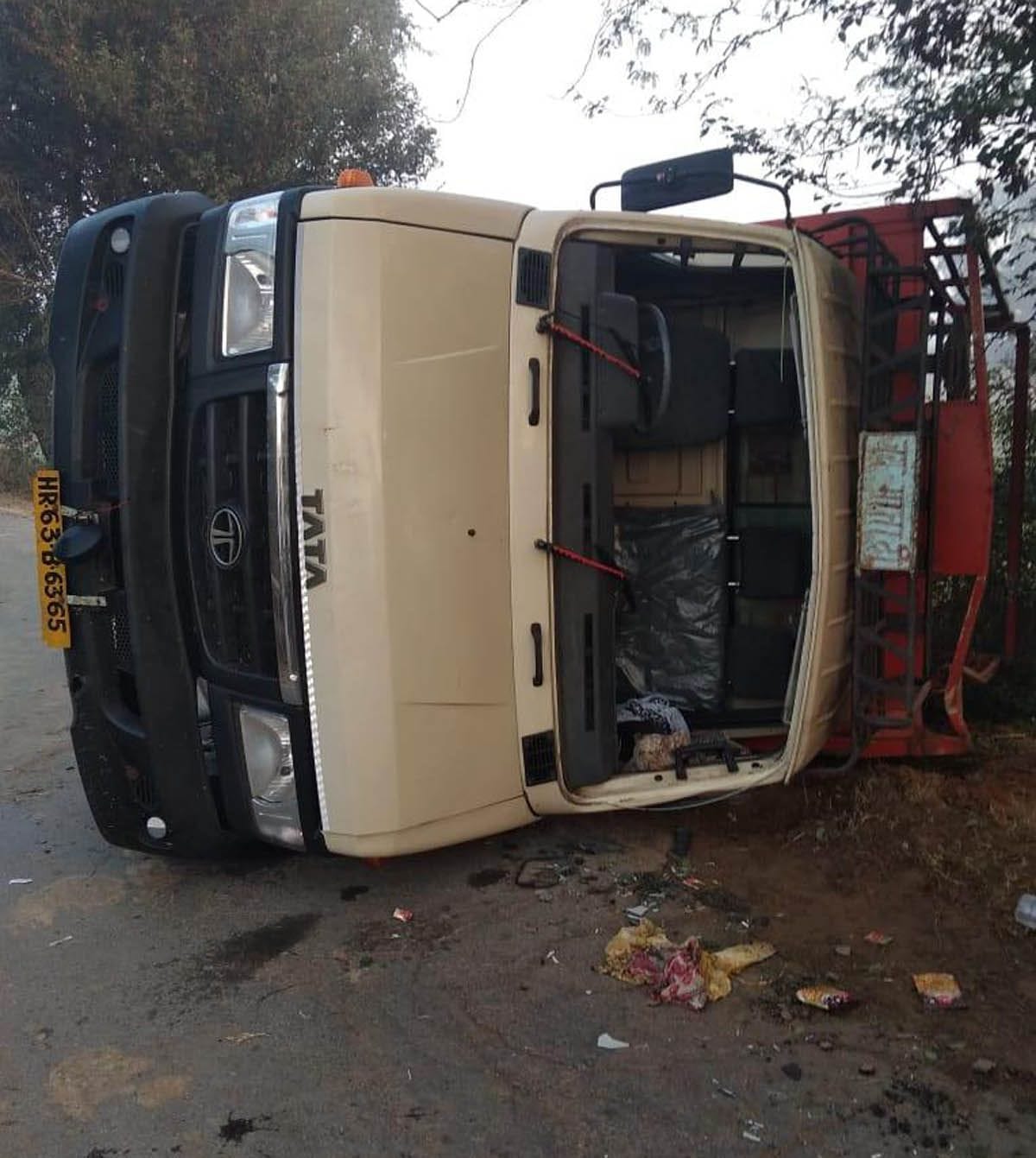 road accident, buffalo stolen, driver absconding, fatehabad