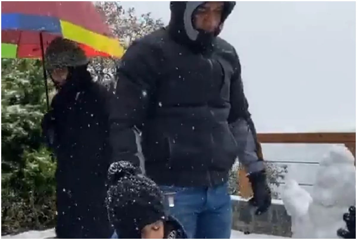 MS Dhoni Makes Snowman With Ziva Sakshi Shares Live Video On Instagram Watch