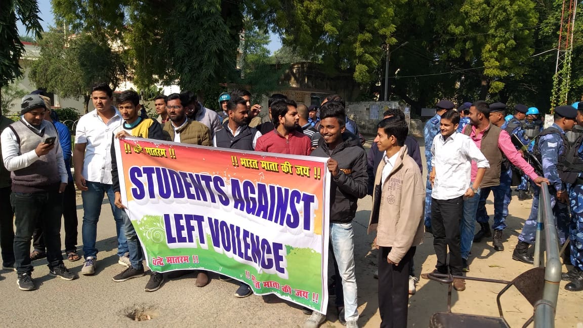 ABVP and AISA face to face in Prayagraj over JNU incident, turn into VIVIL camp
