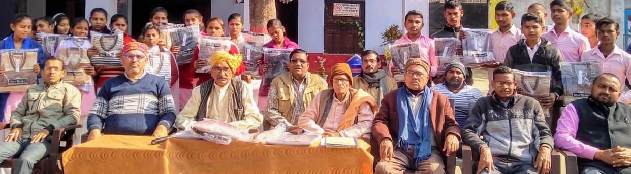 Distribute blanket-sweaters of poor and students
