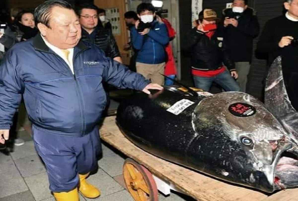 A bluefin tuna weighing 276 kilograms was sold for 13 crore at Tokyo fish market