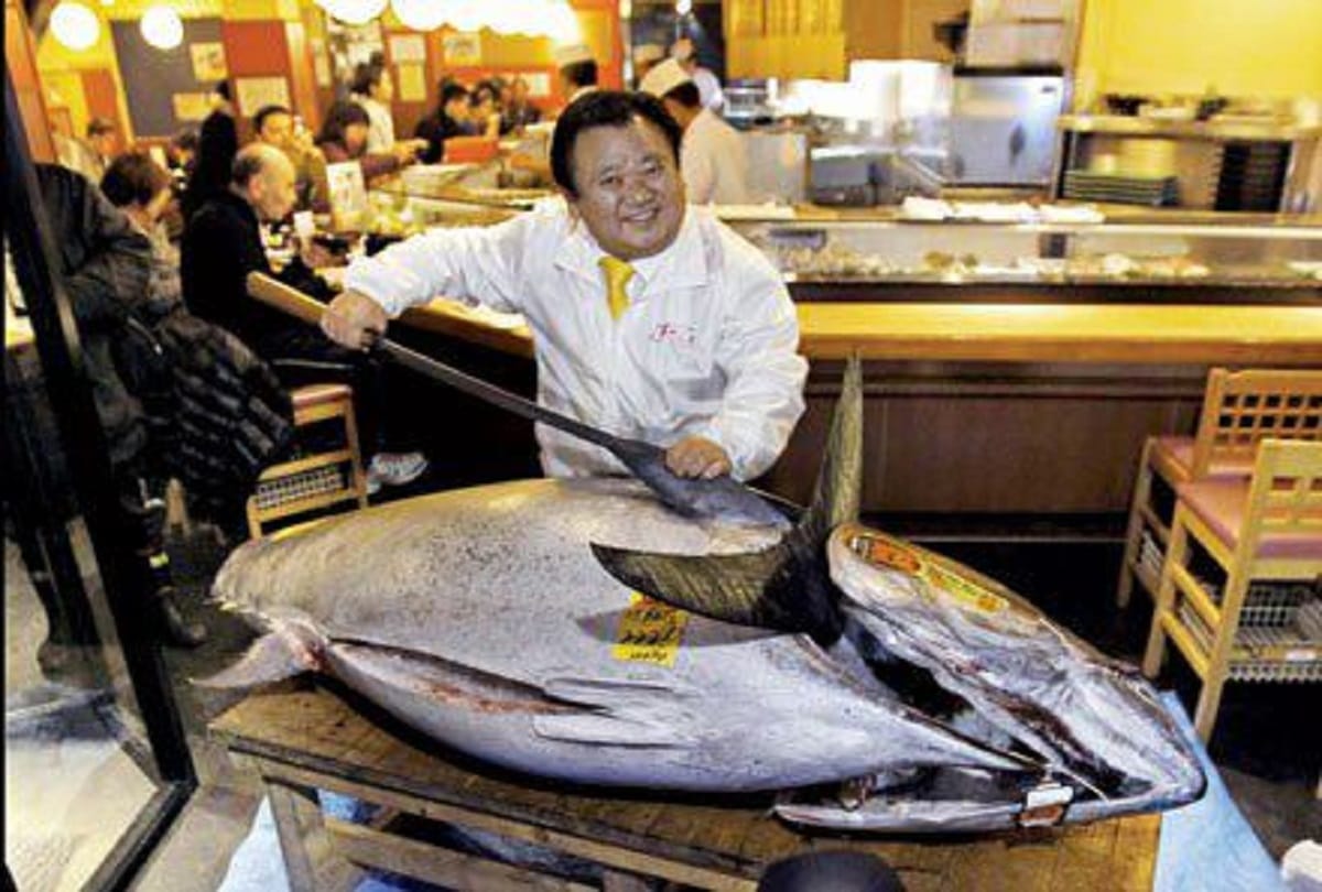 A bluefin tuna weighing 276 kilograms was sold for 13 crore at Tokyo fish market