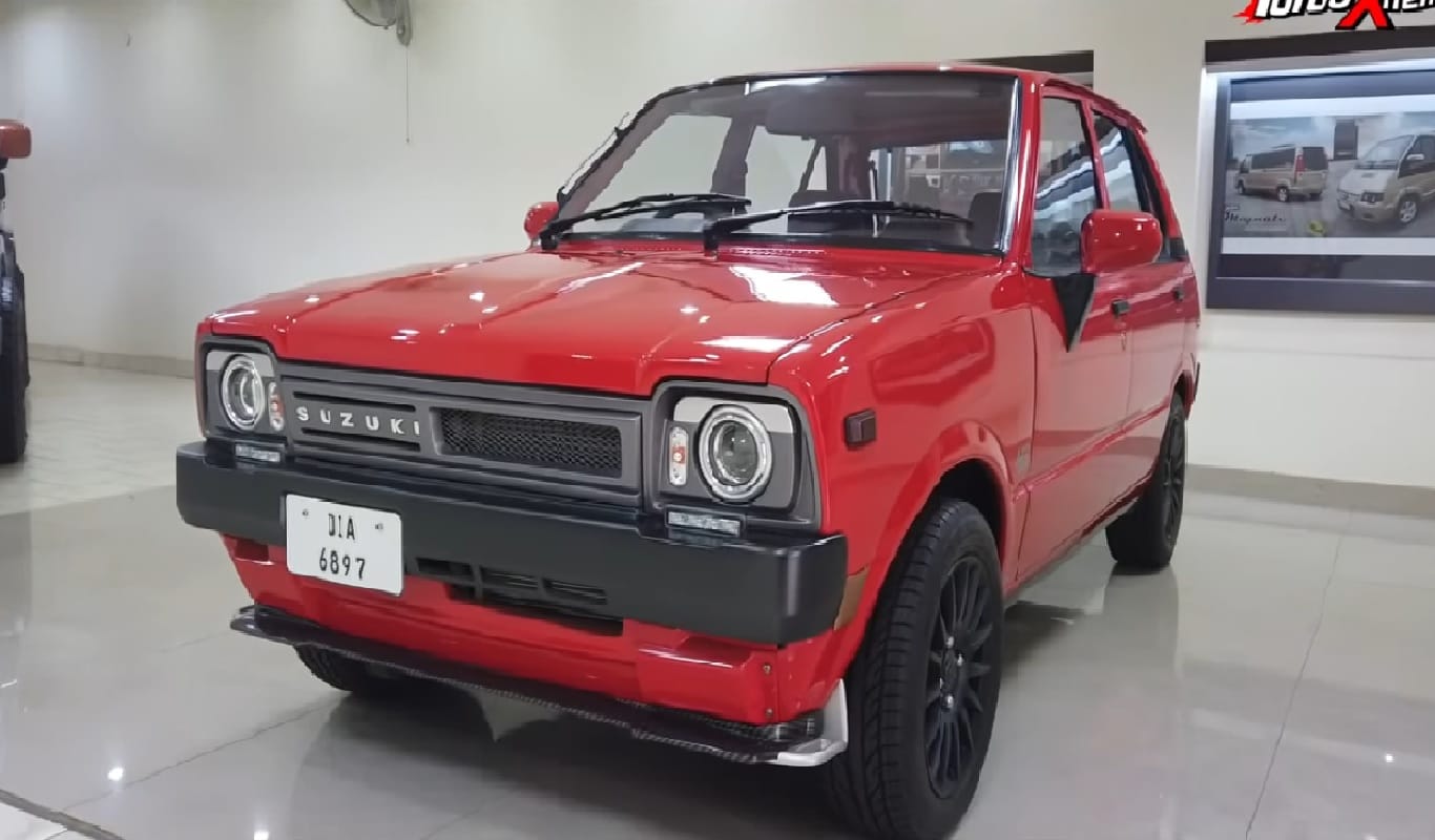 After 36 years 1983 India's first maruti 800 car fully restored in classic red shade