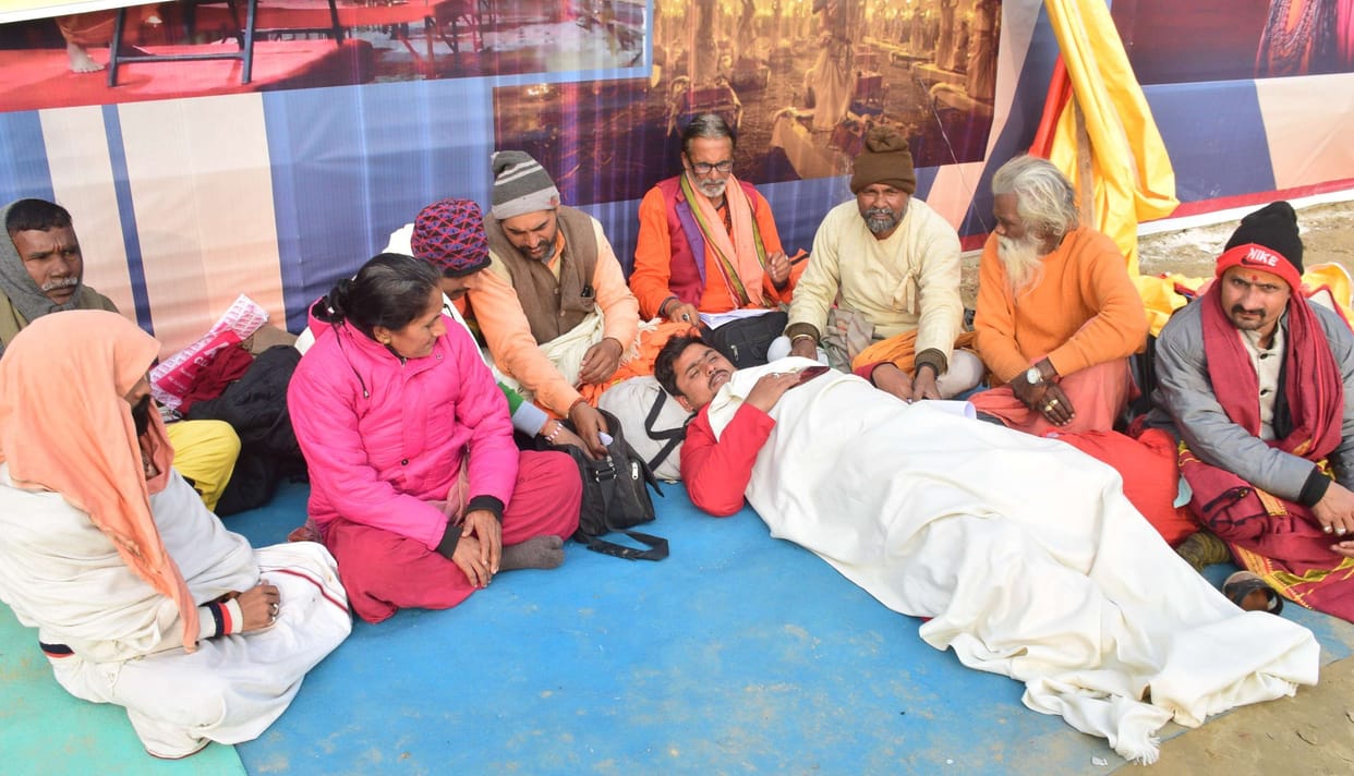 The condition of the saint sitting on hunger strike worsened