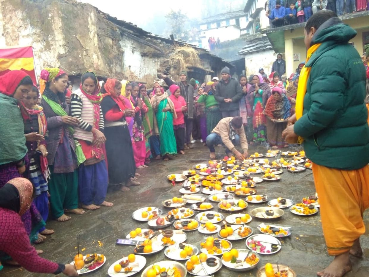 Quorica  devi Vanyath yatra reached in Sari village