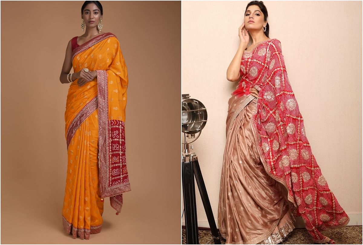 Geometric Pattern Rajasthani Saree