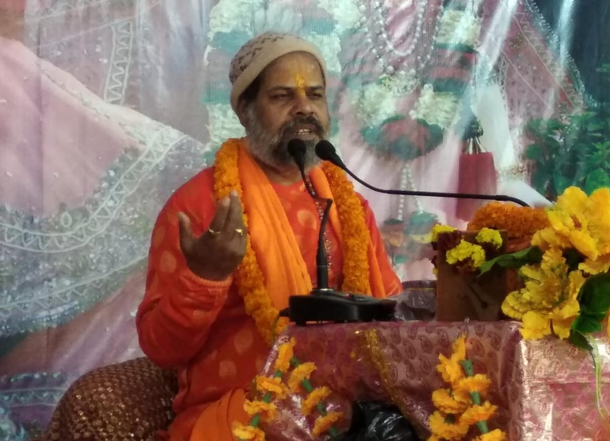 maa bhakti gyan ganga sewa sansthan bhagwat katha fifth day, pandit balak das
