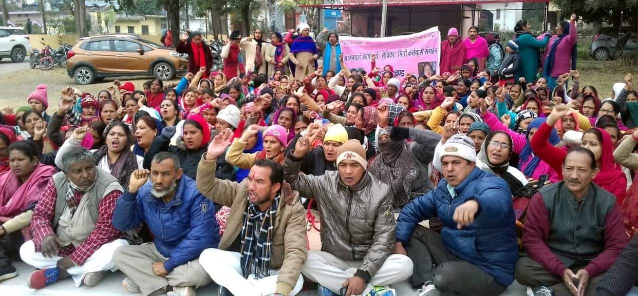 Anganwadi workers did not get ration due to strike