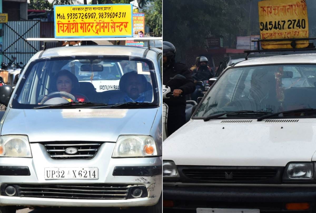 driving schools are not following the traffic rules in lucknow